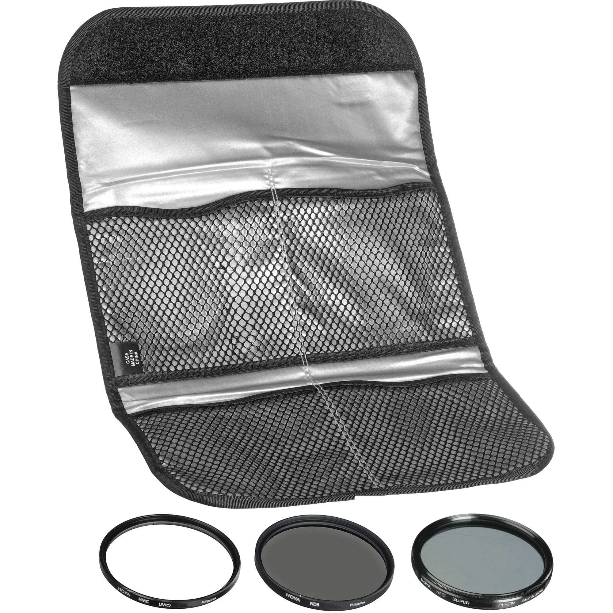 Hoya 55mm Digital Slim Filter Set II - UV, Circular Polarizer & ND13 | Multi-Coated Camera Lens Filters