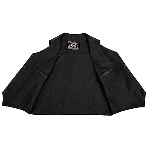 EVENT LEATHER EL5310 Black Motorcycle Leather Vest for Men | Classic Biker Style with Multiple Pockets (XS) thumbnail 6