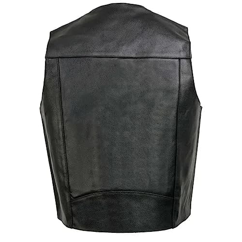 EVENT LEATHER EL5310 Black Motorcycle Leather Vest for Men | Classic Biker Style with Multiple Pockets (XS) thumbnail 7