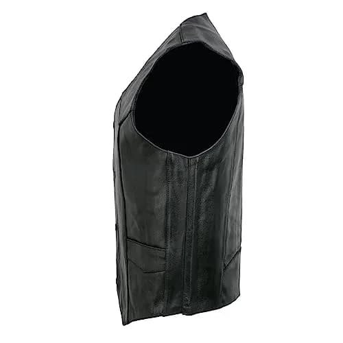 EVENT LEATHER EL5310 Black Motorcycle Leather Vest for Men | Classic Biker Style with Multiple Pockets (XS) thumbnail 8