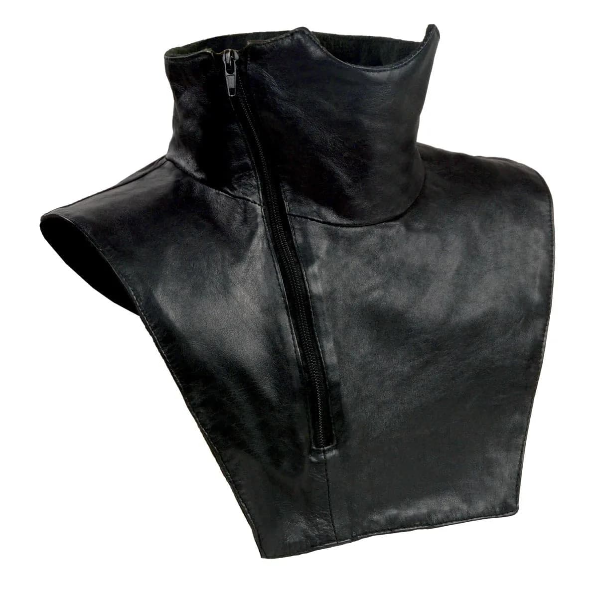 Shaf International SH165 Leather Neck Warmer (XX-Large/XXX-Large) | Solid Black, Leather, All-Weather