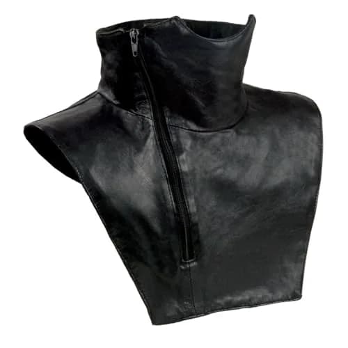 Shaf International SH165 Leather Neck Warmer (XX-Large/XXX-Large) | Solid Black, Leather, All-Weather thumbnail 1