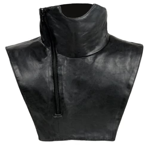 Shaf International SH165 Leather Neck Warmer (XX-Large/XXX-Large) | Solid Black, Leather, All-Weather thumbnail 2