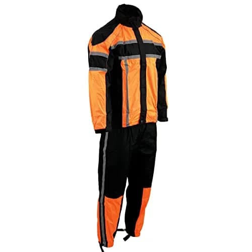 Milwaukee Leather SH233102 Men's Water Resistant Rain Suit with Reflective Tape 2X-Large | Water Resistant Apparel thumbnail 1
