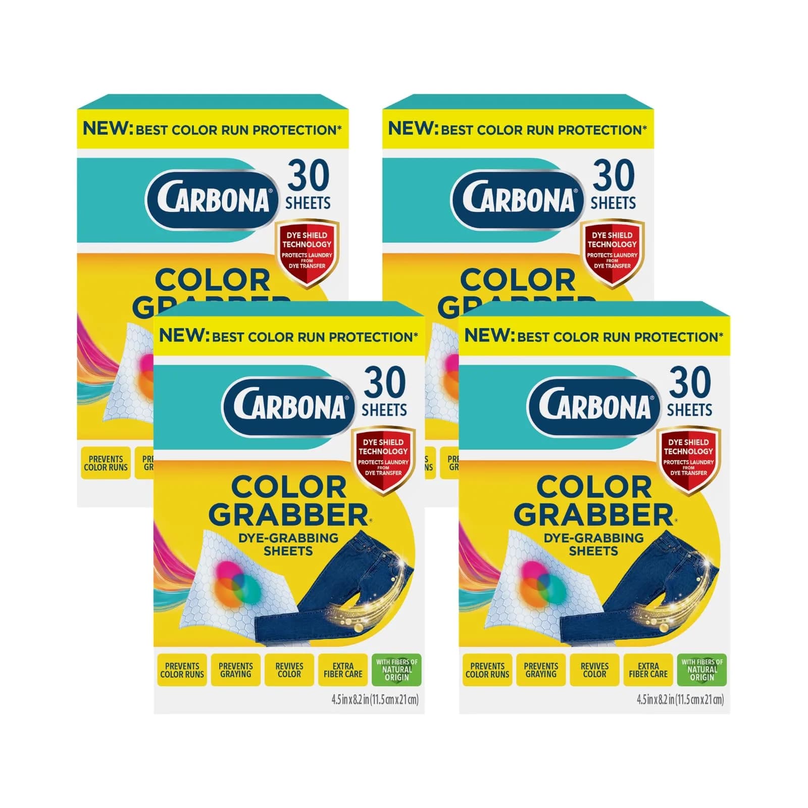 Carbona Color Grabber Sheets 30 Count | Prevents Color Runs & Dye Transfer, Revives Colors
