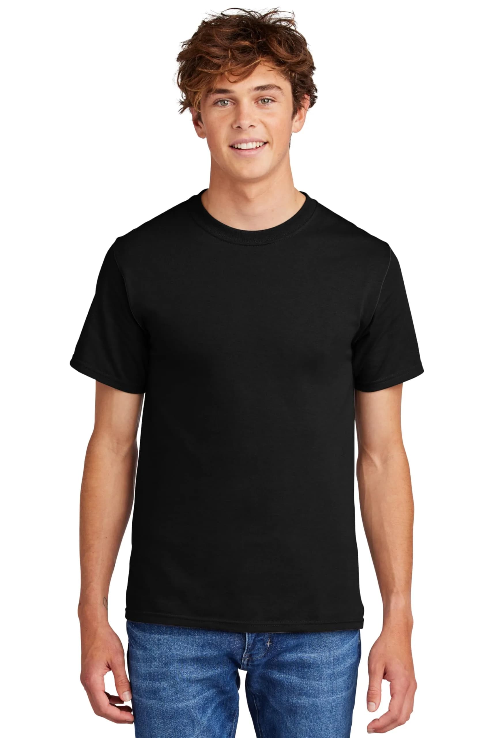 Port & Company Big and Tall 100% Cotton Essential T-Shirt Large Tall Purple | Heavyweight Crew Neck — Black / Large Tall
