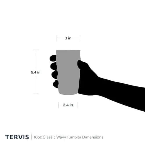 Tervis 10oz Wavy Insulated Drinking Cup | Keeps Drinks Hot & Cold, Impact Resistant, Made in USA thumbnail 5