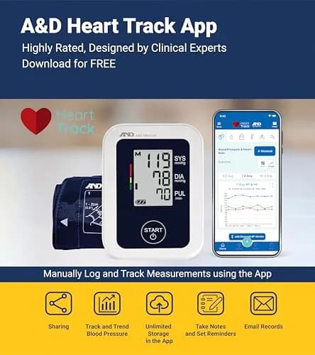 A&D Medical UA-651 Upper Arm Blood Pressure Monitor with Wide Range Cuff (22-42cm / 8.6-16.5") | Clinically Validated for Home Use thumbnail 4