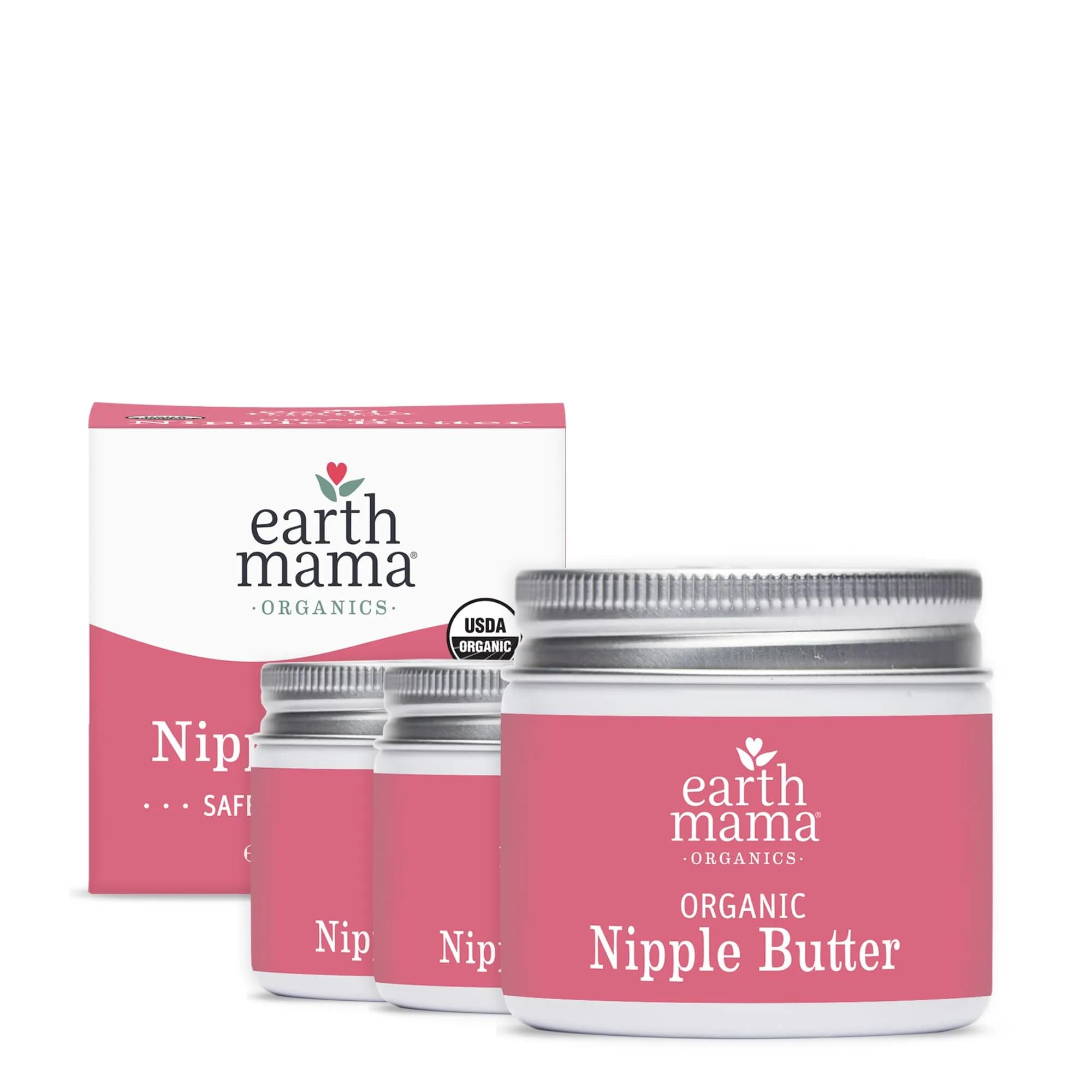Earth Mama Organic Nipple Butter 3-Pk | Lanolin-Free, Safe for Breastfeeding - main product image