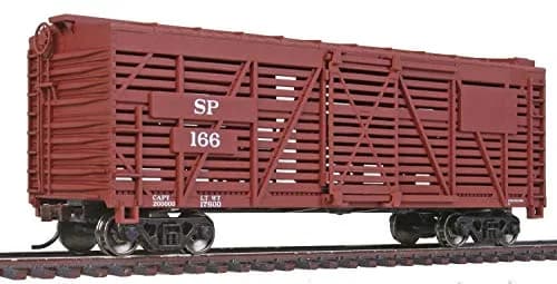 Walthers Trainline HO Scale Model Railroad Freight Car 40' Stock Car-Ready to Run-Red | Fully assembled, durable molded details thumbnail 1