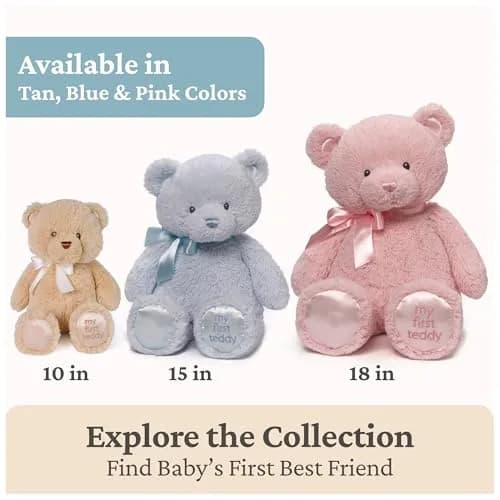 GUND My First Teddy Bear 10-Inch Pink | Soft Plush for Babies & Toddlers (70-120 chars) thumbnail 7