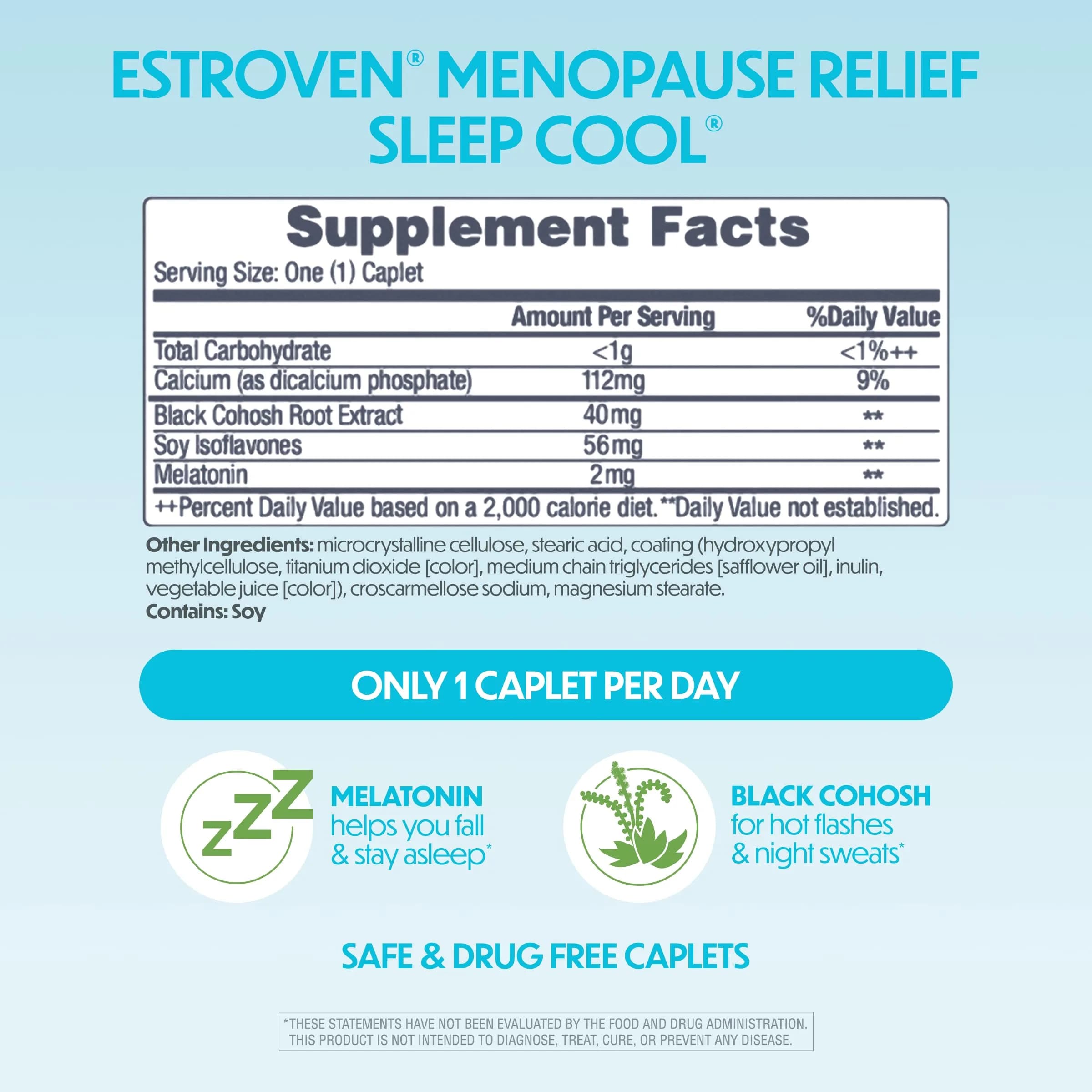 Estroven Sleep Cool for Menopause Relief 30 Caplets | Clinically Proven Sleep Support for Hot Flashes & Night Sweats - view 3