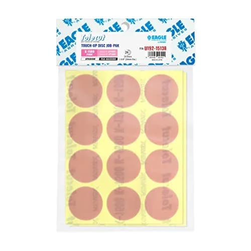 Eagle Abrasives Tolecut PSA Touch-Up Discs 34mm Pink | Dry Lube Technology for Flawless Finishing thumbnail 1