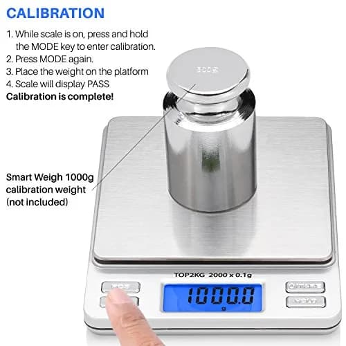 Smart Weigh Gold & Jewelry Scale 2000g | Precise Pocket Digital Scale with Backlit LCD thumbnail 5