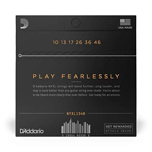 D'Addario NYXL1046 Electric Guitar Strings, Regular Light 10-46 Gauge | Unrivaled Strength & Tuning Stability thumbnail 2