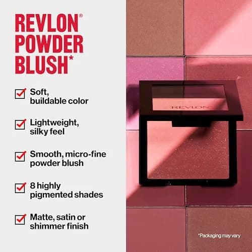 REVLON Powder Blush Face Makeup, Mauvelous (5g / 0.17 oz) | Buildable Color for Cheekbones thumbnail 4