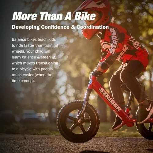 Strider 12 Sport No Pedal Balance Bike for Kids 12 in. Red | Helps Kids Learn Faster & Balance thumbnail 2