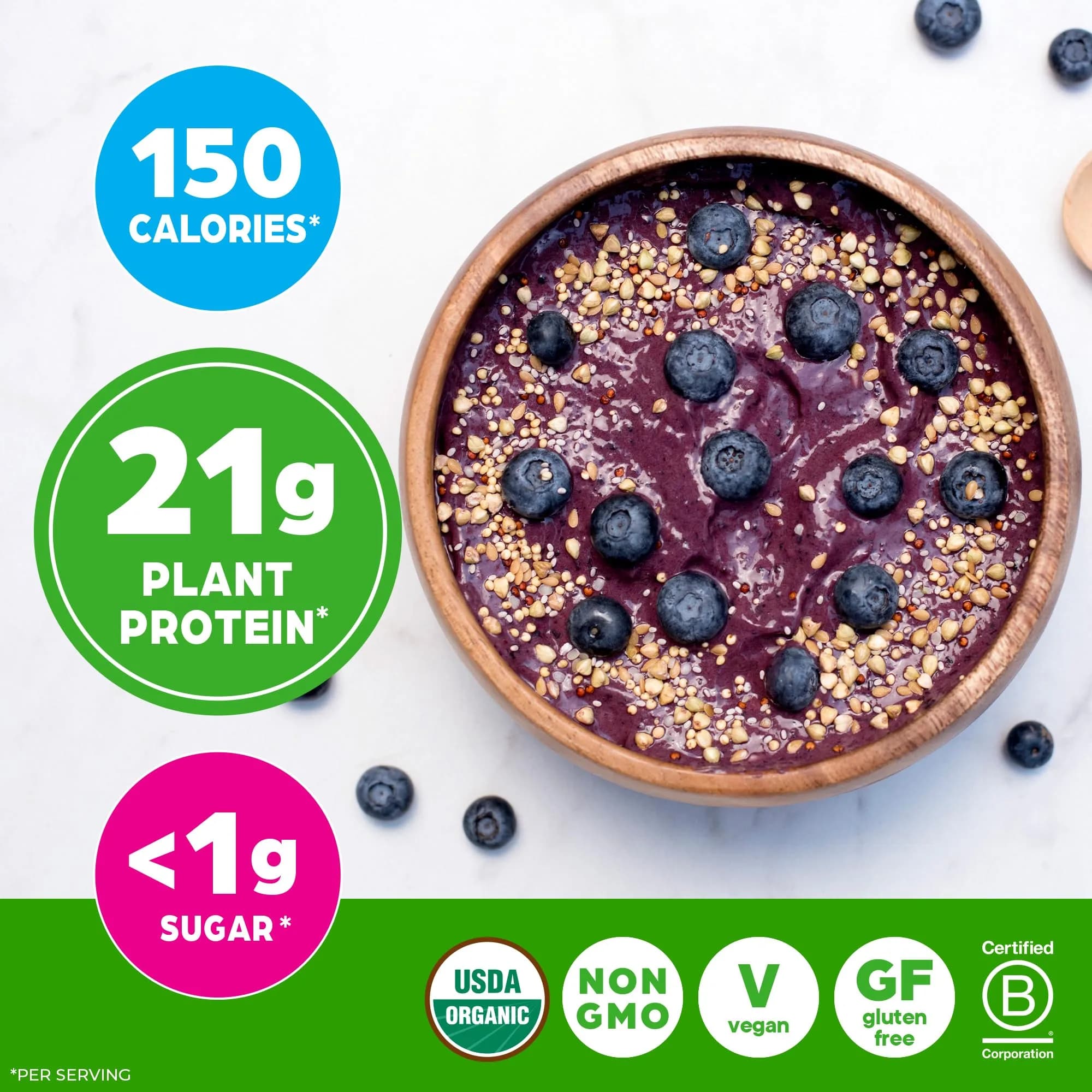 Orgain Organic Vegan 21g Protein Powder Vanilla Bean 0.91 kg (2.03 lb) | USDA Organic Plant-Based Protein for Muscle Recovery - view 6