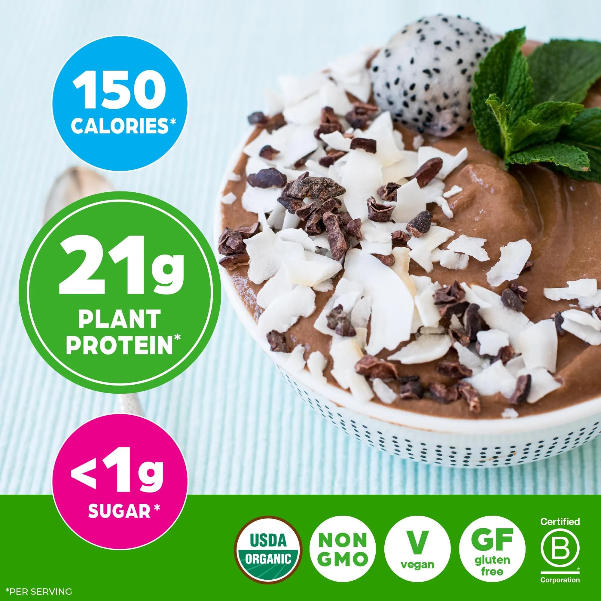 Orgain Organic Vegan Protein Powder Creamy Chocolate Fudge 2.03 lb | 21g Plant Protein Per Serving - view 6