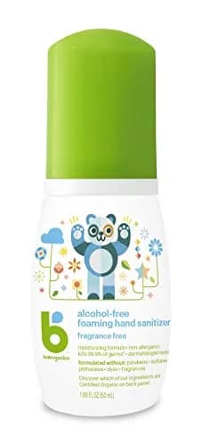 Babyganics Alcohol Free Foaming Hand Sanitizer 50ml (1.69 Fl Oz) | Pediatrician & Dermatologist Tested thumbnail 1