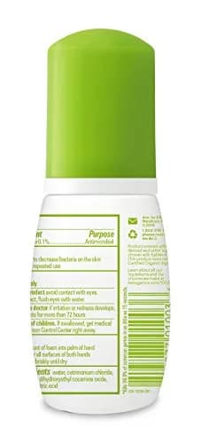 Babyganics Alcohol Free Foaming Hand Sanitizer 50ml (1.69 Fl Oz) | Pediatrician & Dermatologist Tested thumbnail 2