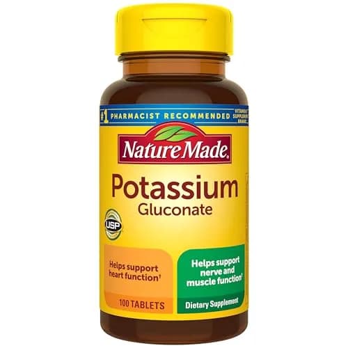 Nature Made Potassium Gluconate 550 mg Tablets | 90 mg Potassium per tablet | 100 Count thumbnail 1