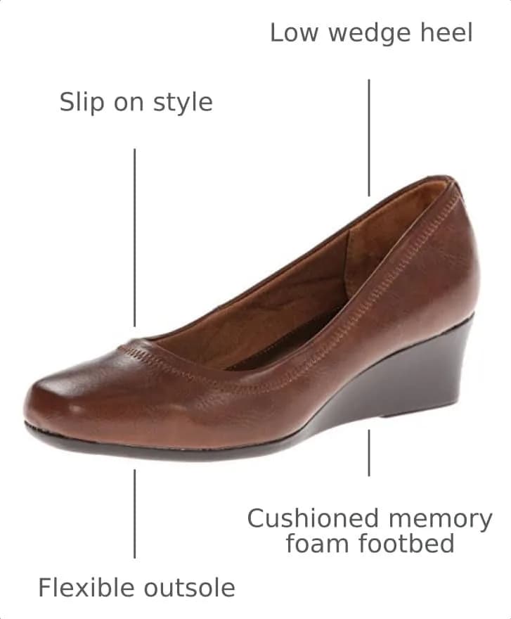 LifeStride Women's Groovy Wedge Pump, Darktan, 8.5 M US | Comfort & Style in India thumbnail 3