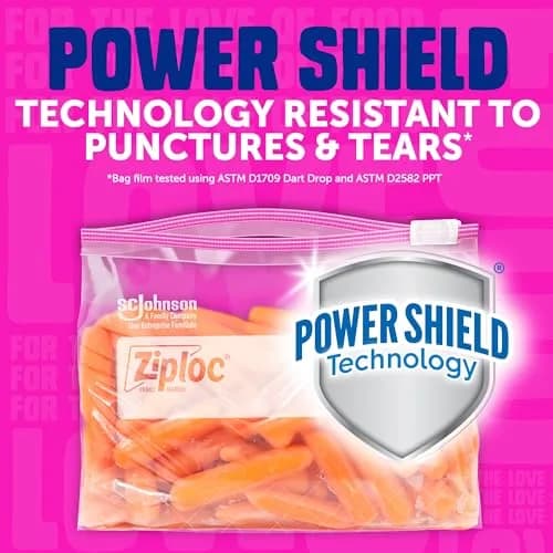 Ziploc Quart Slider Food Storage Bags 1 Quart (42 Count) | Power Shield Technology for More Durability thumbnail 2