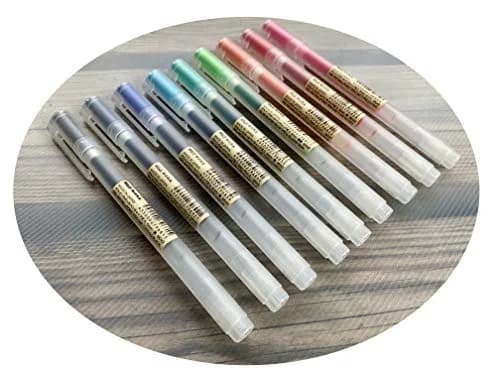 MUJI Gel Ink Ballpoint Pens 0.5mm 9-Color Pack | Smooth Writing for Students & Office thumbnail 2