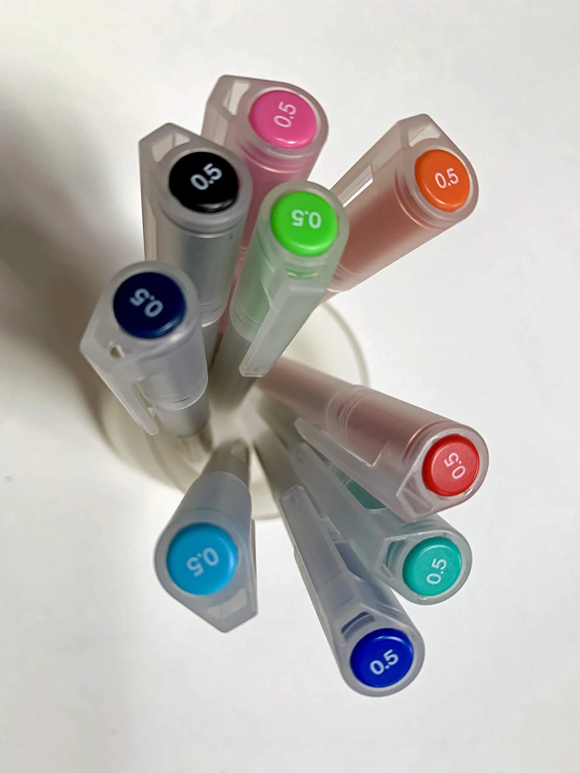 MUJI Gel Ink Ballpoint Pens 0.5mm 9-Color Pack | Smooth Writing for Students & Office - view 3