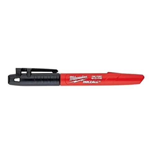 Milwaukee INKZALL Permanent Marker, Fine Point, Black, 4-Pack | Writes on Wet, Oily, Dusty Surfaces - view 3