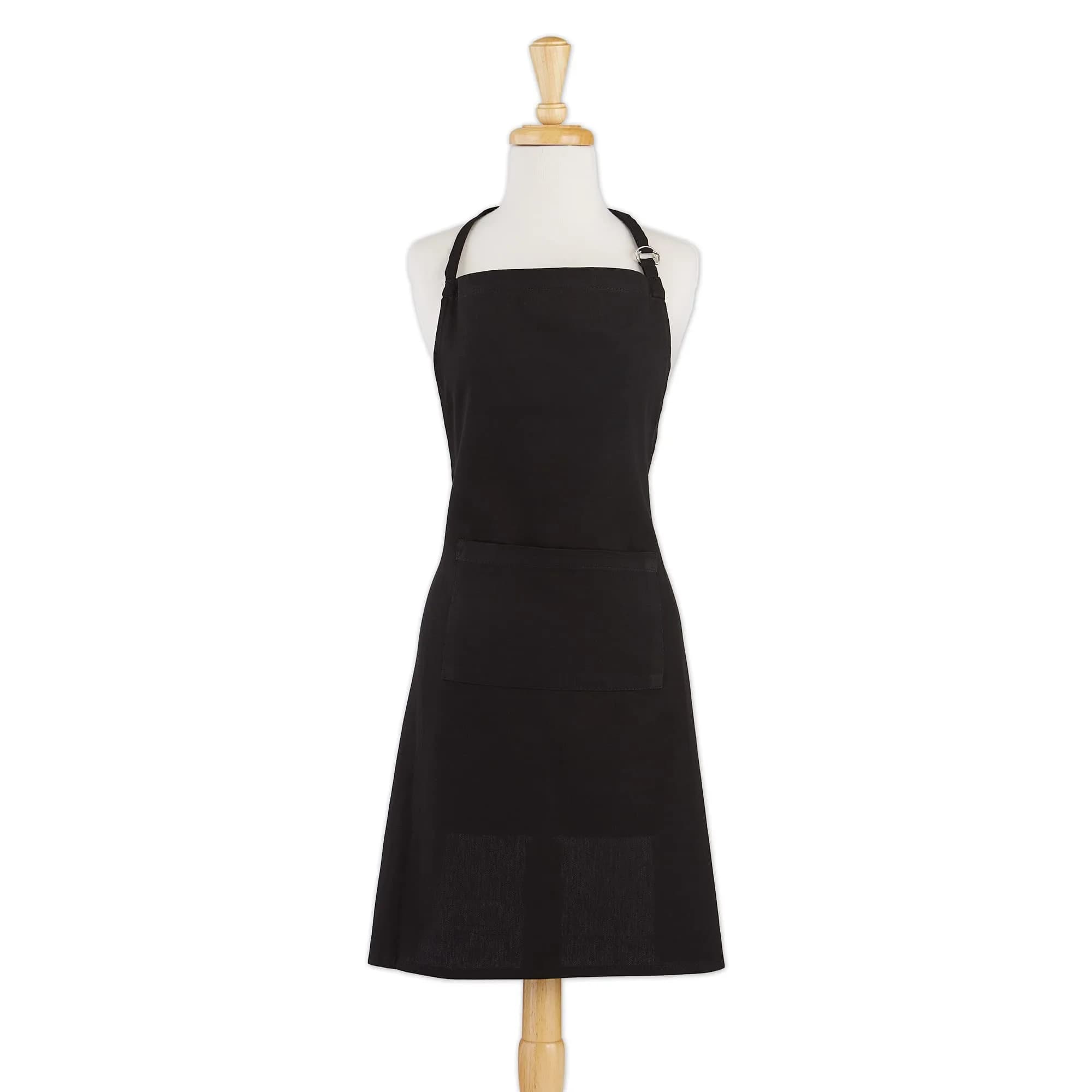 DII Chef Apron Black | Unisex Cotton Kitchen Essential (28x32 inches) — Black