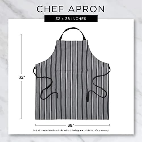 DII Chef Apron Black | Unisex Cotton Kitchen Essential (28x32 inches) thumbnail 7