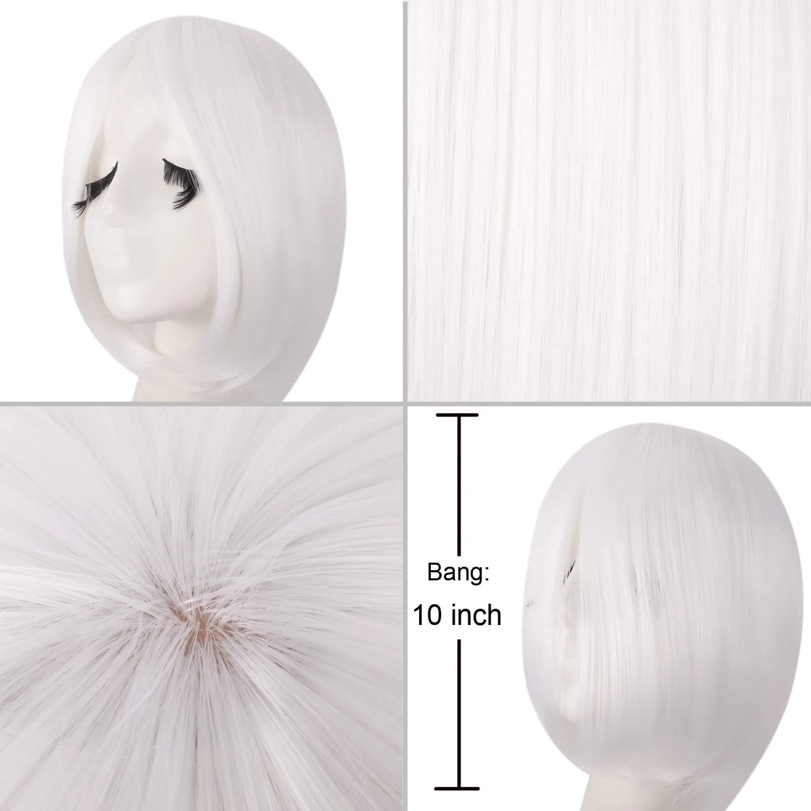 MapofBeauty Oblique Bangs Anime Long Straight Wig (White) | 40 Inch Heat-Resistant Fiber thumbnail 3