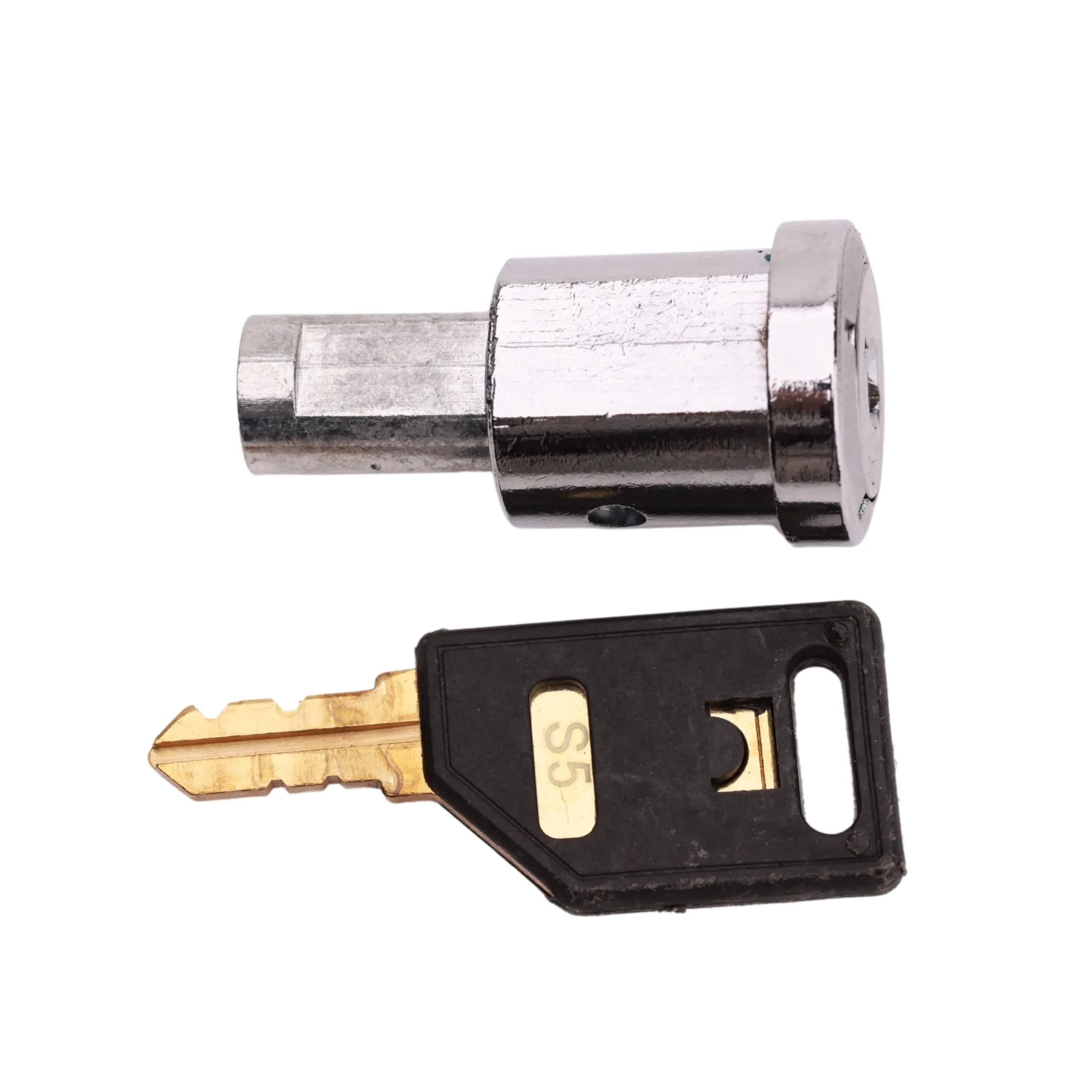 Bulk Vending Lock & Key for Beaver Gumball Vending Machine | Metal Round Lock, Silver, Canada | Replacement Part — Silver