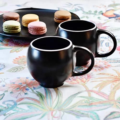 Maia Ming Designs 2 EVA Tea Cups 7oz | Elegant Ceramic Drinkware for Home & Gift thumbnail 4