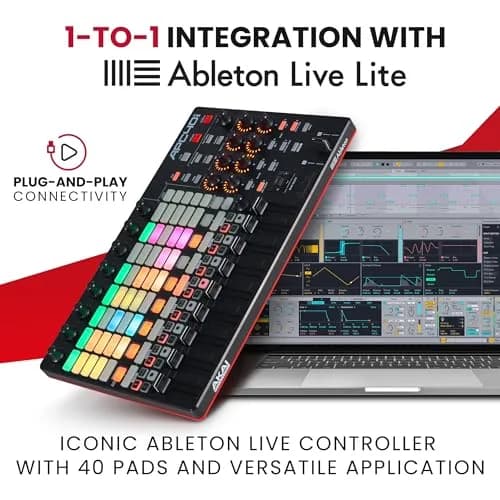 Akai Professional APC40 MKII USB MIDI Controller with Ableton Live Lite, 5x8 Clip Matrix, Knobs & Faders | 1.8 kg (3.97 lb) thumbnail 2