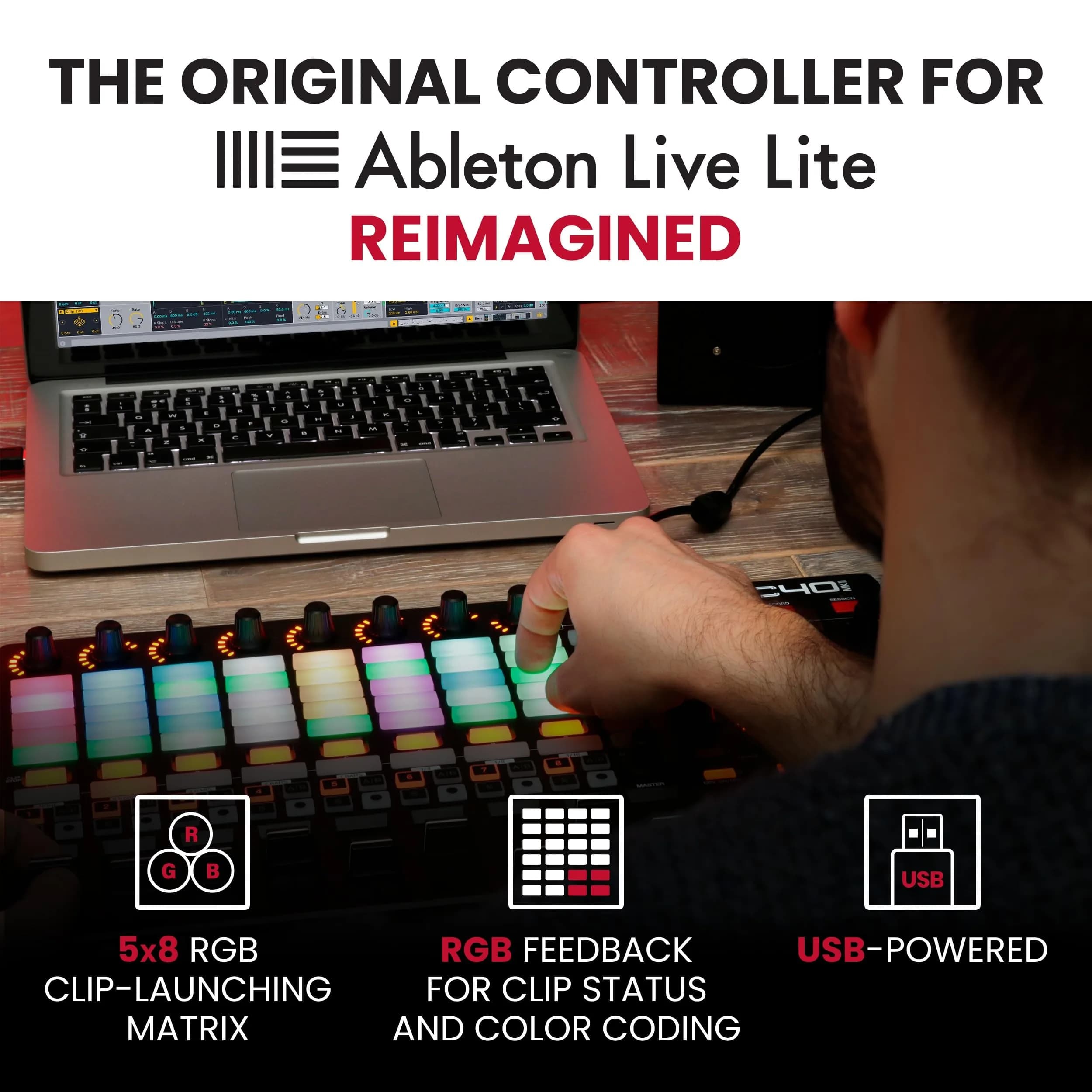 Akai Professional APC Key 25 MK2 - Black 25-Key USB MIDI Controller with Velocity-Sensitive Keys & RGB Pads - view 3