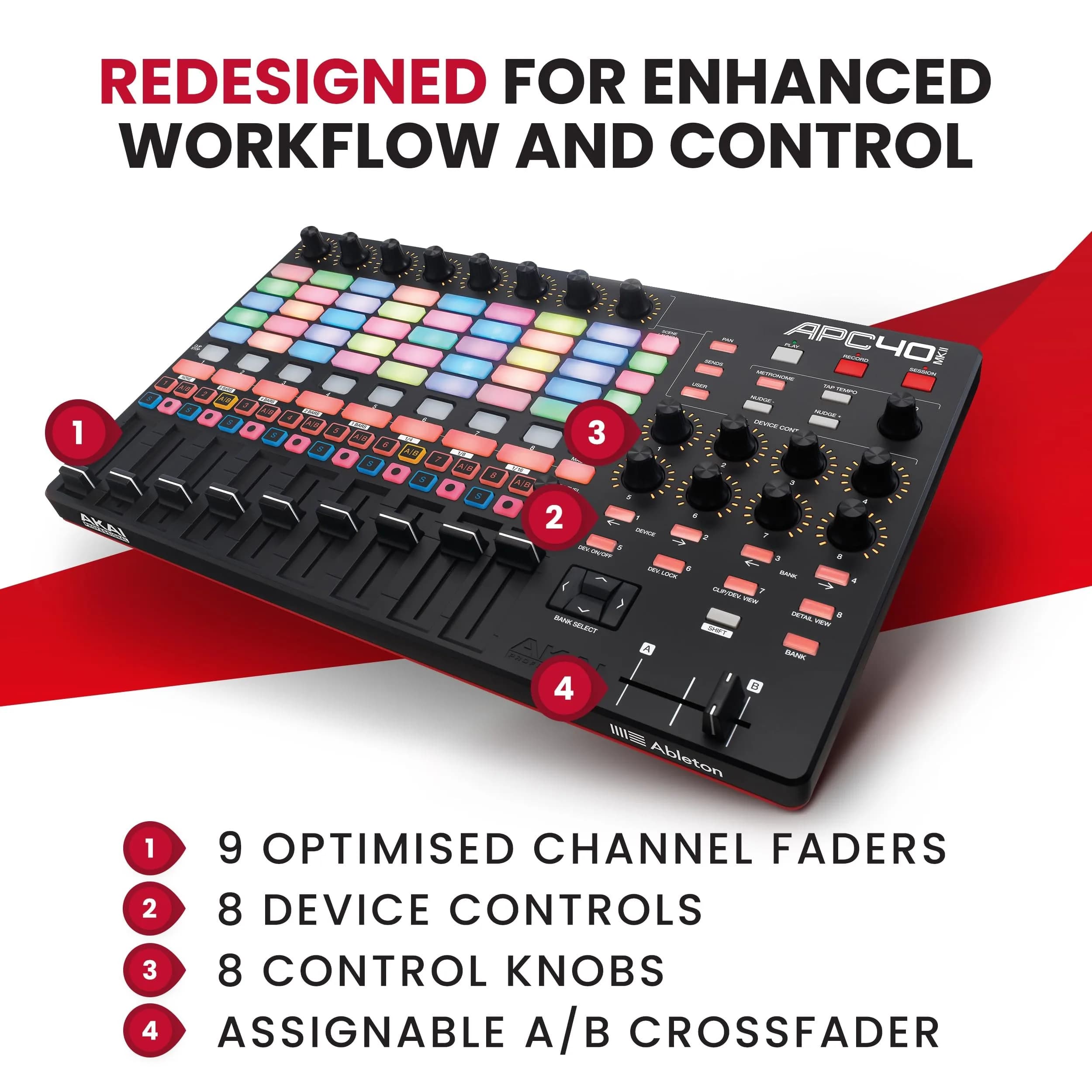 Akai Professional APC Key 25 MK2 - Black 25-Key USB MIDI Controller with Velocity-Sensitive Keys & RGB Pads - view 4