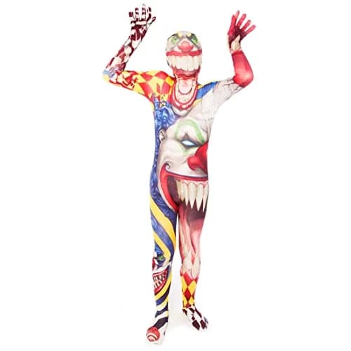 Morphsuits Scary Clown Costume for Kids, Halloween Costume for Kids, Large | Spooky Circus Theme for Boys & Girls thumbnail 3