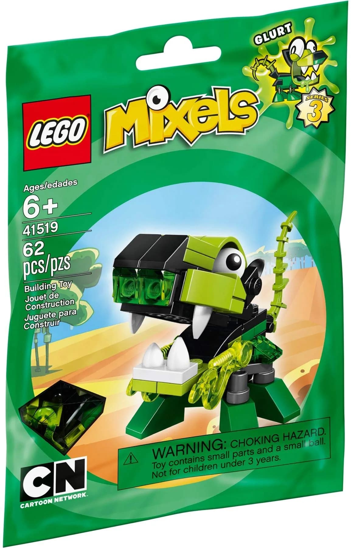 LEGO Mixels 41519 GLURT Building Kit | Cartoon Swamp Creature with Poseable Jaws