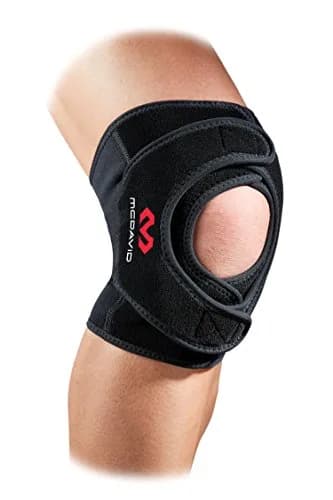 McDavid Adjustable Knee Support Wrap L/XL (109g / 0.24lb) | FDA Approved Orthopedic Brace for Men & Women — Black / Small