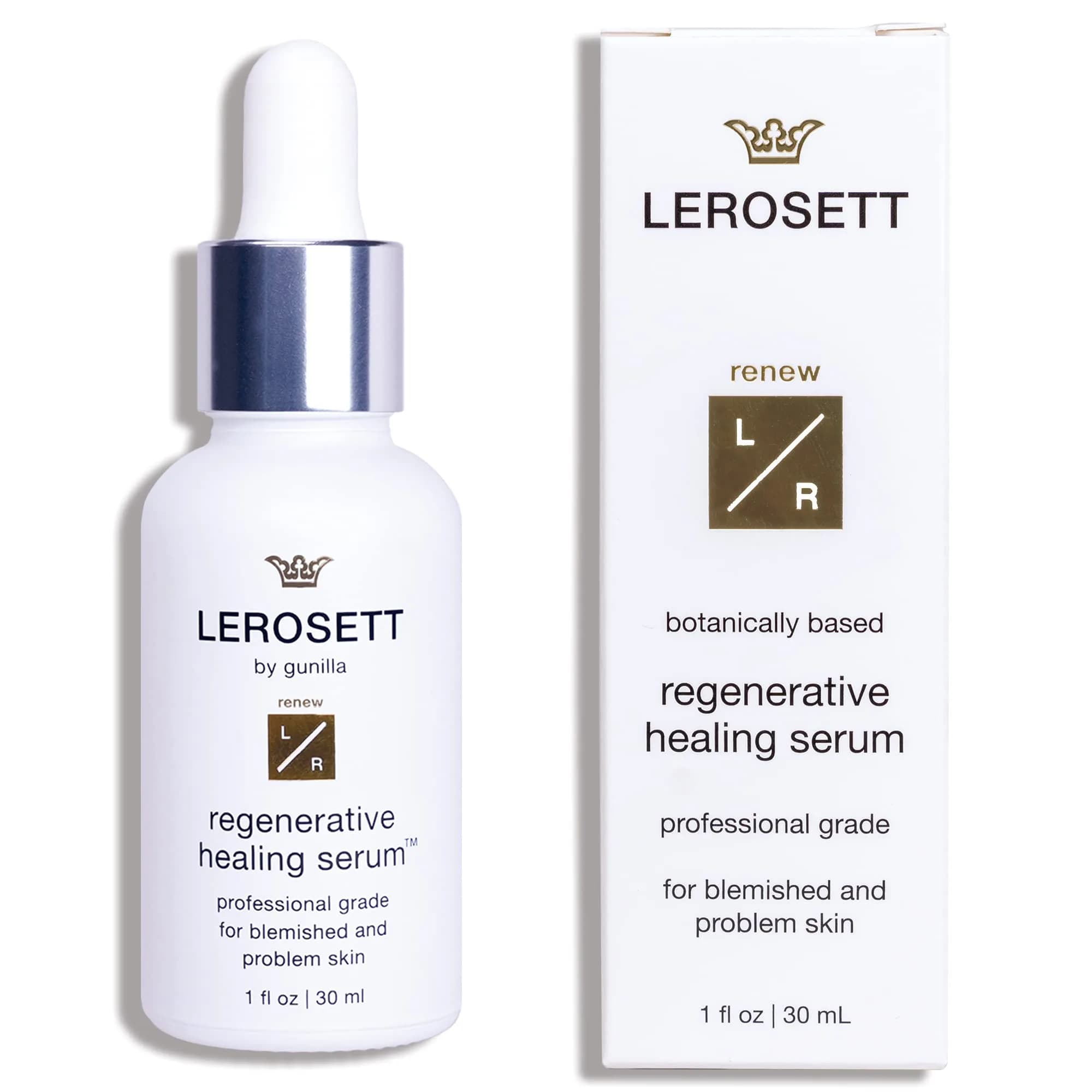 Gunilla Of Sweden LEROSETT Healing Hydration Serum for Pimples & Irritated Skin, Vegan, 1 oz | Supports Skin Healing & Moisturization