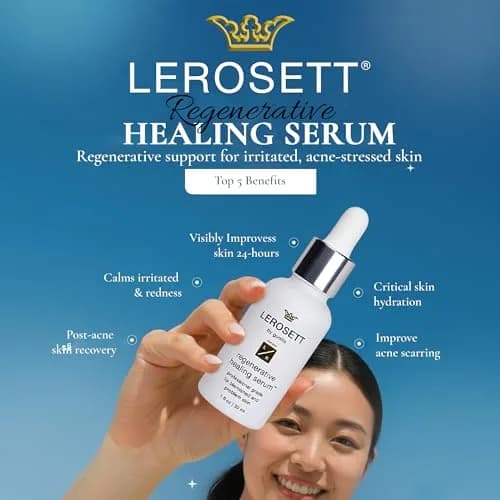 Gunilla Of Sweden LEROSETT Healing Hydration Serum for Pimples & Irritated Skin, Vegan, 1 oz | Supports Skin Healing & Moisturization thumbnail 7