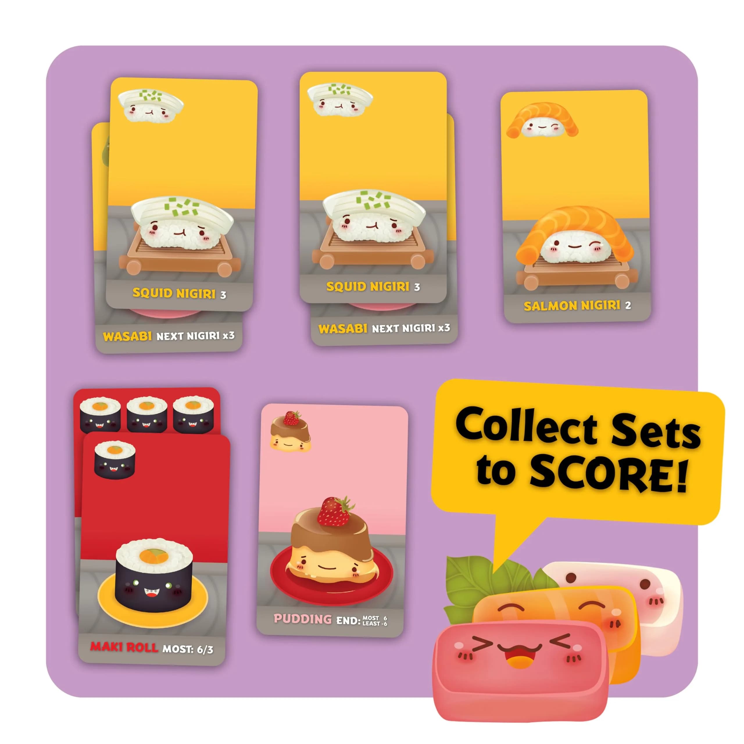 Gamewright Sushi Go! Card Game, 108 Cards | Educational Game for Kids Ages 3+ - view 4