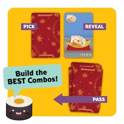 Gamewright Sushi Go! Card Game, 108 Cards | Educational Game for Kids Ages 3+ thumbnail 3
