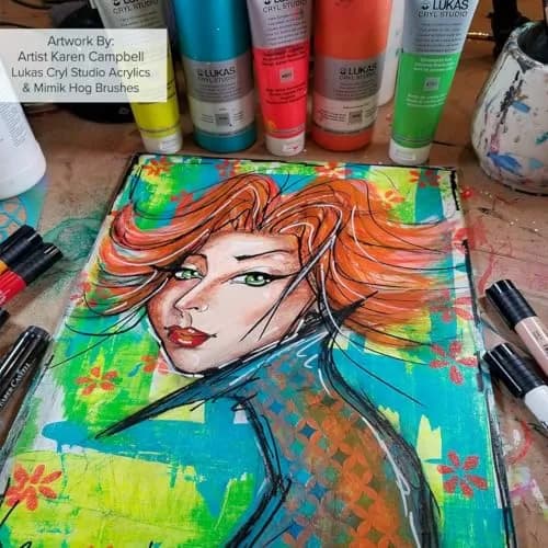 Lukas CRYL Studio Artist Acrylic Paint, Mint, 125 ml Tube - High Pigment, Water-Mixable, Fast Drying thumbnail 2