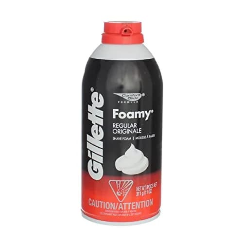 Gillette Foamy Shaving Cream Regular 11 oz | Unscented, 2 Pack, USA Import, Suitable for All Skin Types thumbnail 1