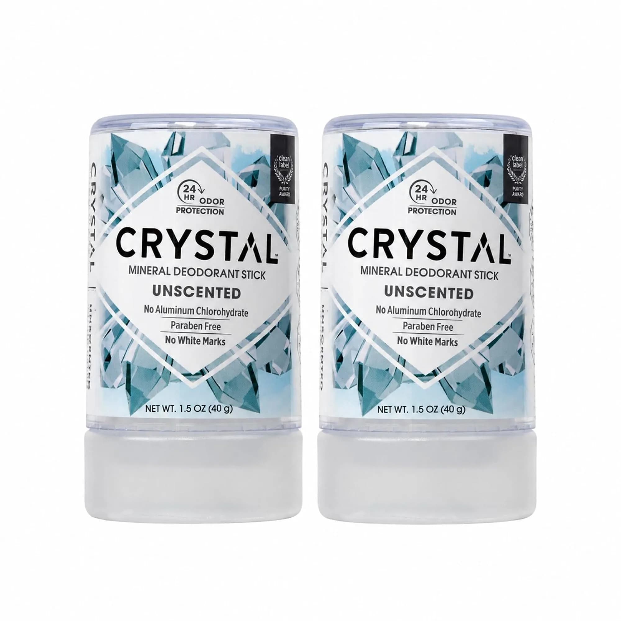 Crystal Essence Mineral Deodorant Stick Unscented 1.5 fl oz (44 ml) | 24-Hour Odor Protection - main product image