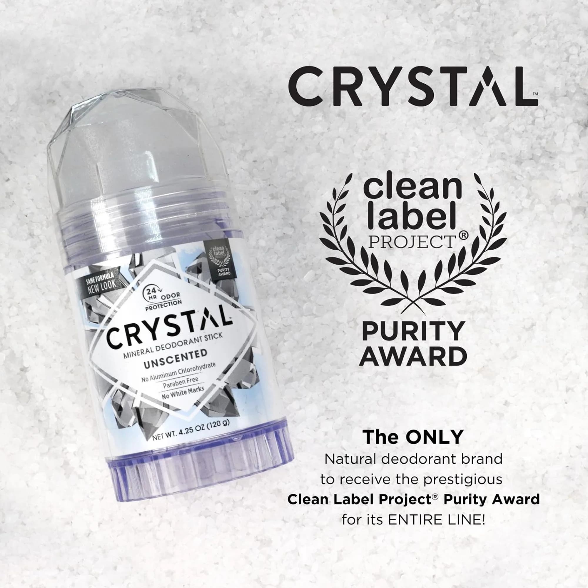 Crystal Essence Mineral Deodorant Stick Unscented 1.5 fl oz (44 ml) | 24-Hour Odor Protection - view 8